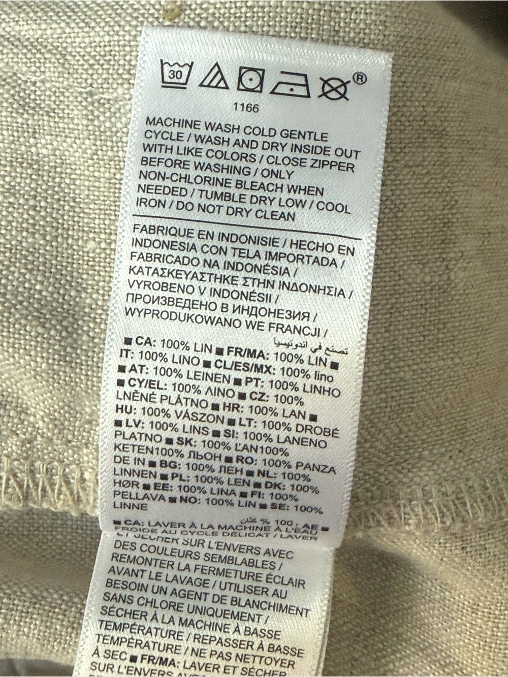 Athleta Retreat 100% Linen Wide Leg Pants Natural Size M - Picture 12 of 13